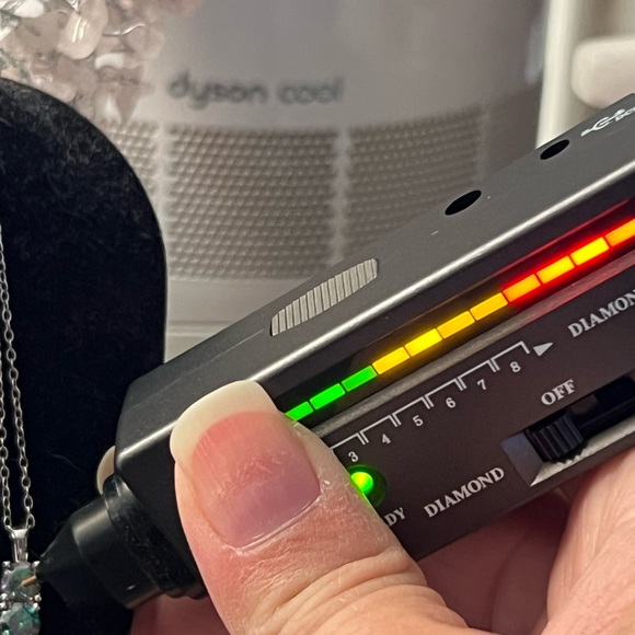 Elegant 3 stone Rainbow Blue Moissanite Pendant on Sterling Silver Necklace - Picture 9 of 12